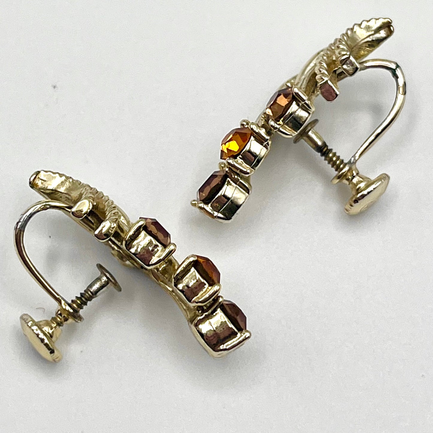 1950s Coro Rhinestone Earrings