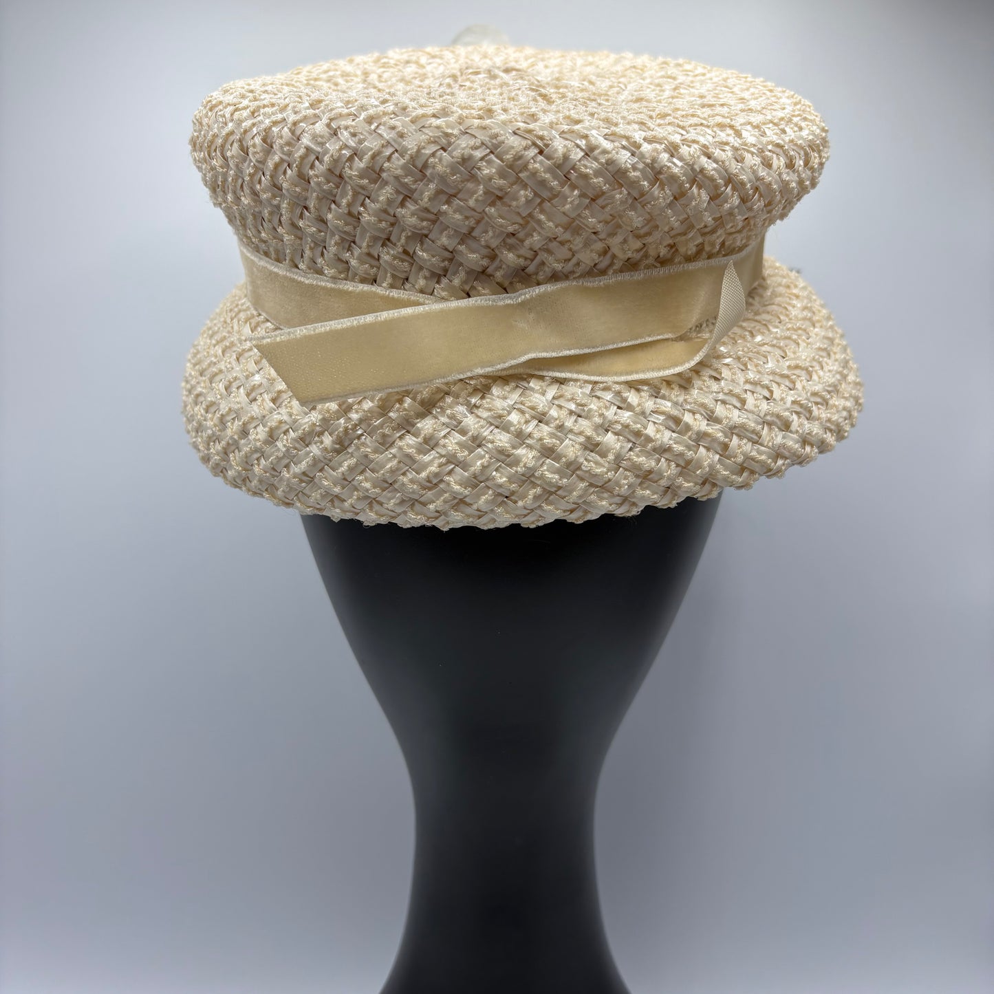 1950s Straw Percher Hat