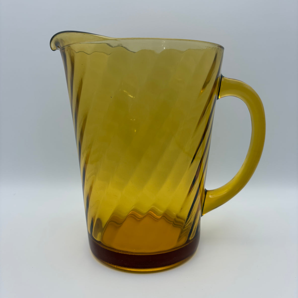1970s Amber Glass Pitcher
