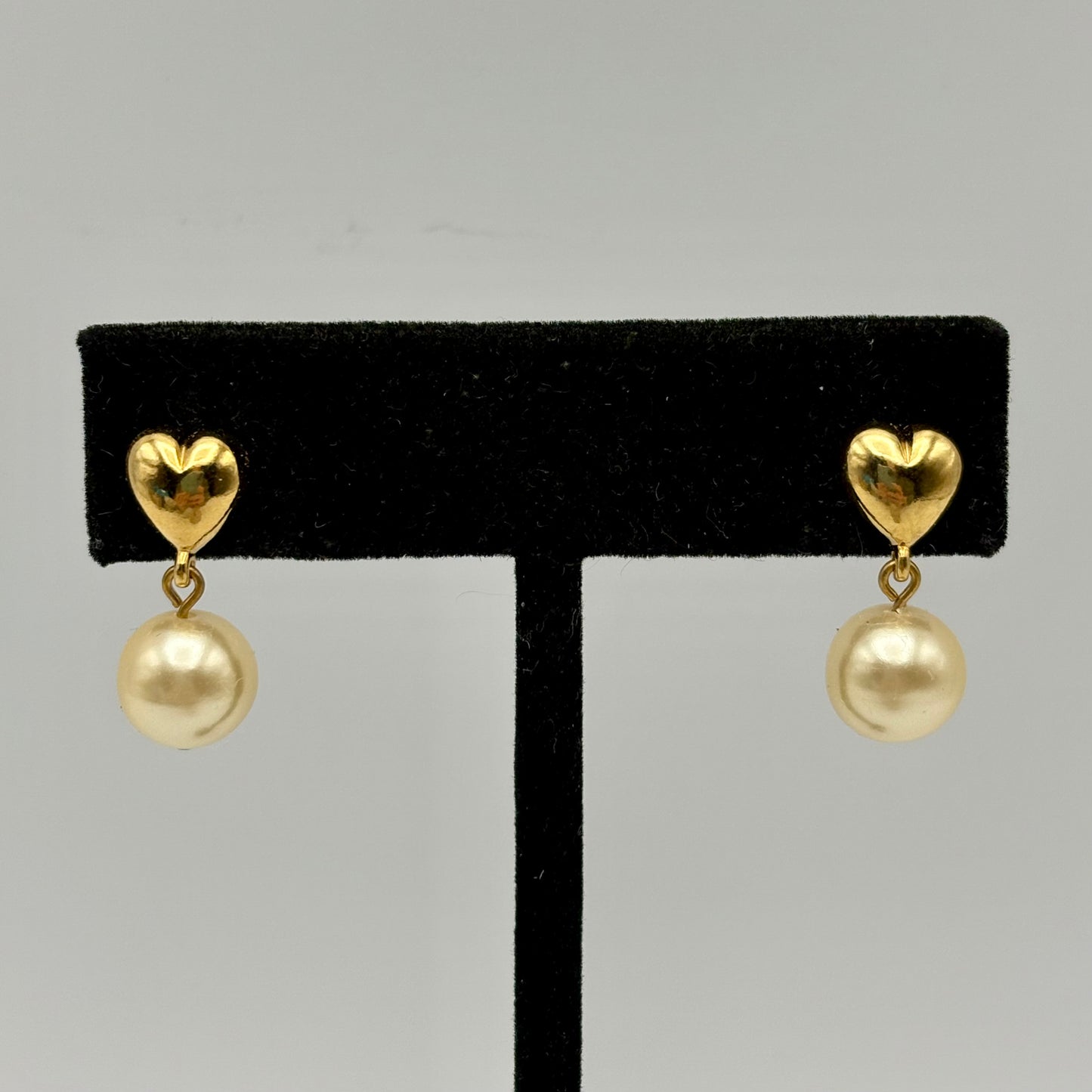 1990 Avon Delicate Heart Drop Earrings