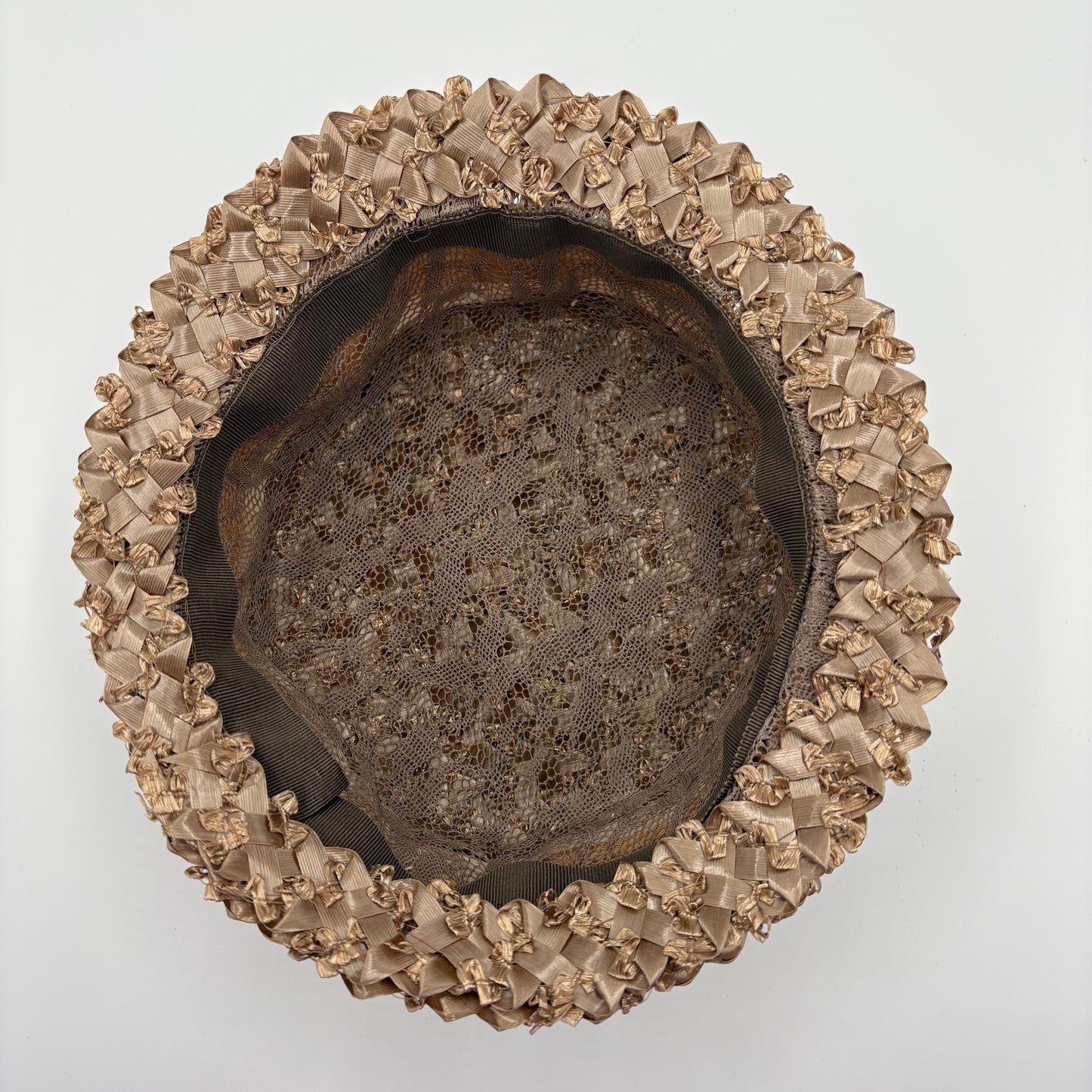 Late 50s/ Early 60s Short Brimmed Cloche Style Straw Hat