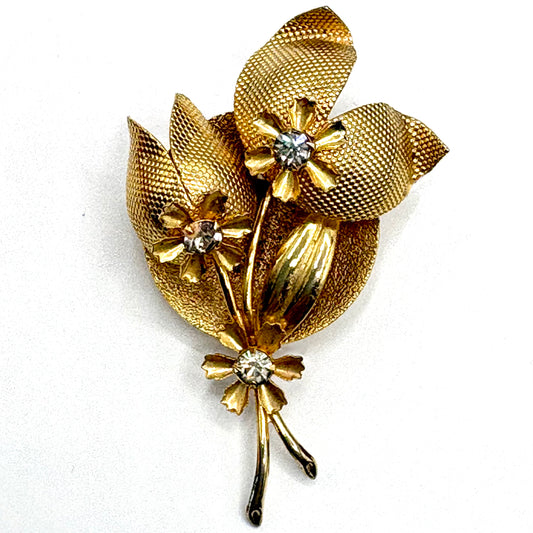 Late 50s/ Early 60s Flower Bouquet Brooch