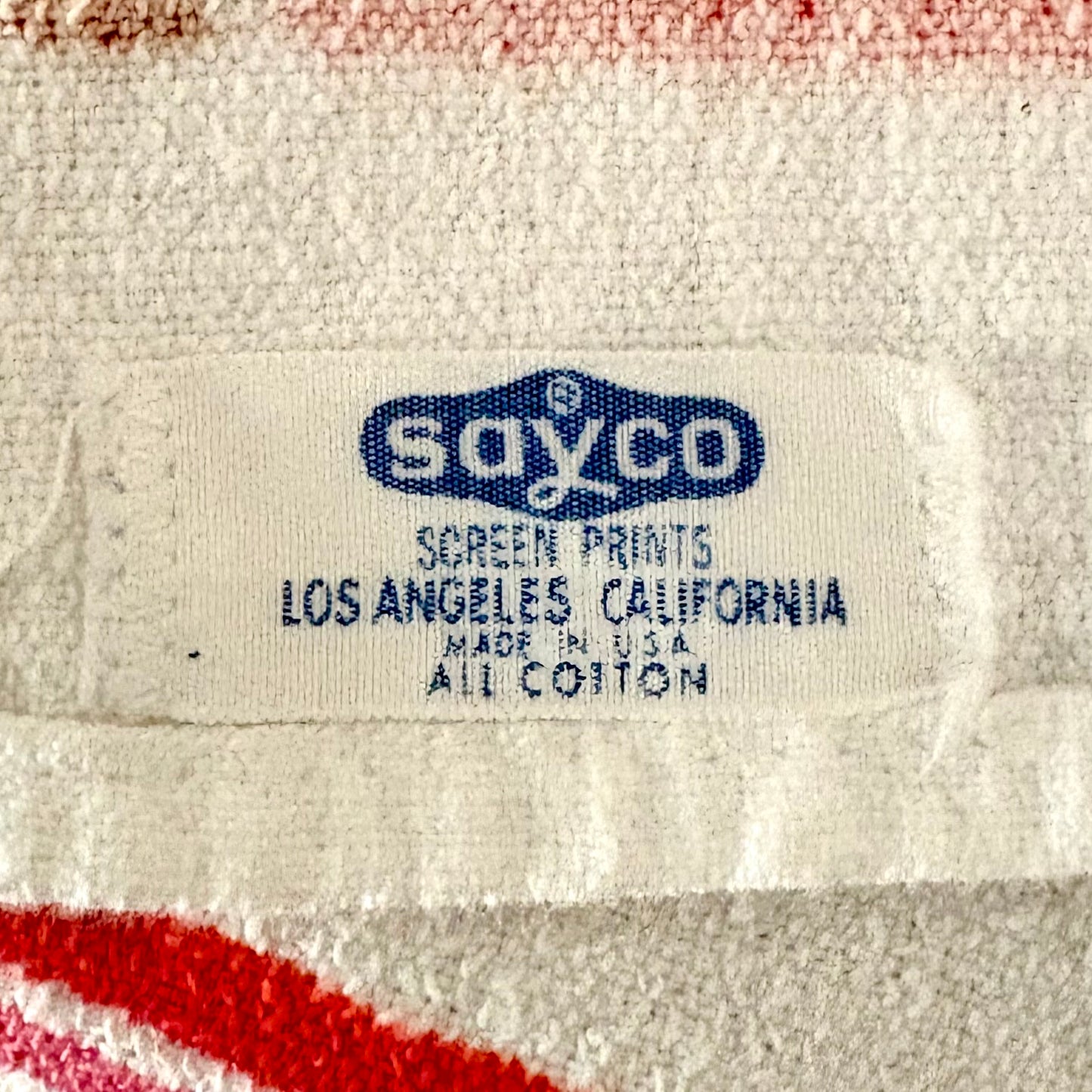 Late 60s/ Early 70s Sayco Screen Printed Tea Towel Apron