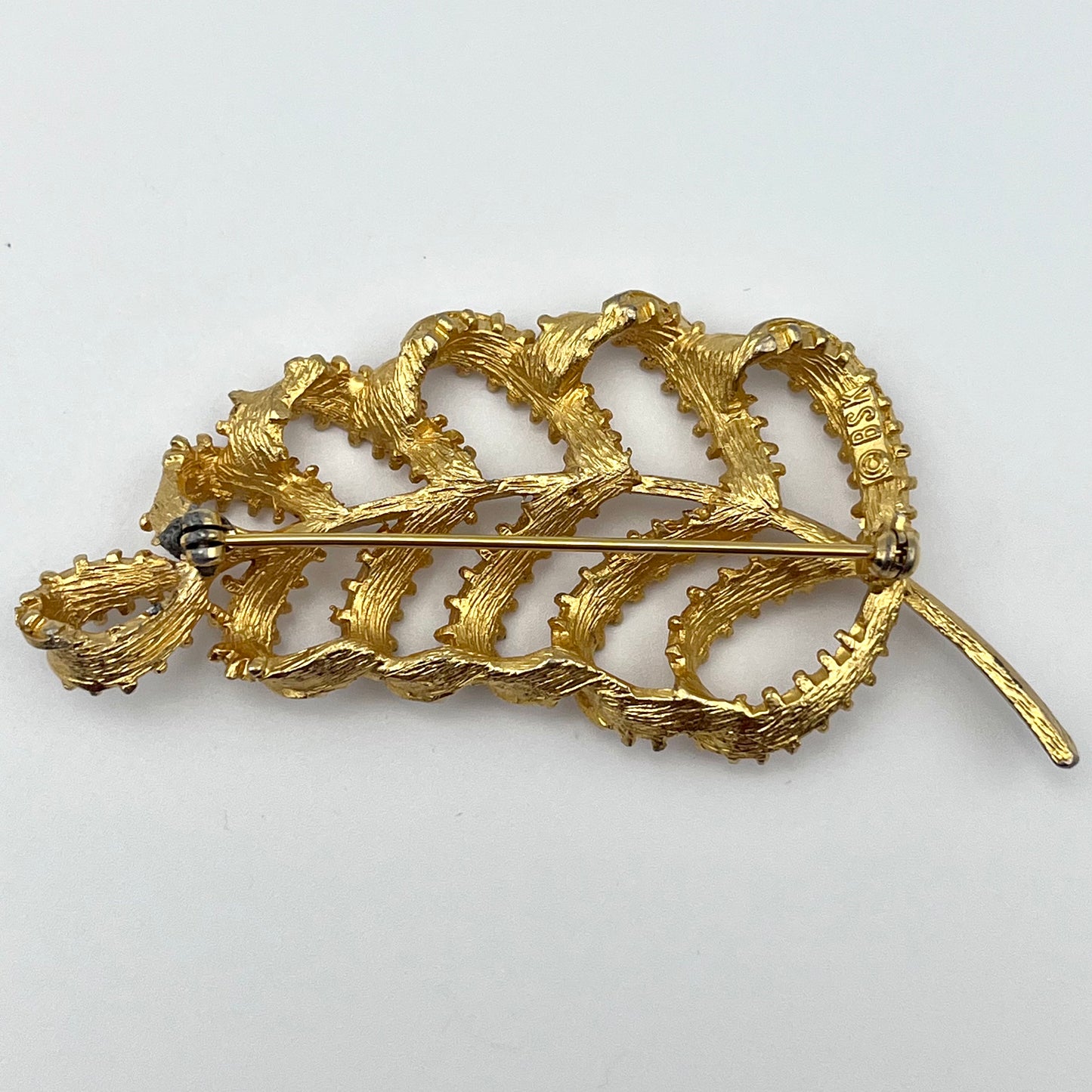 1960s BSK Leaf Brooch