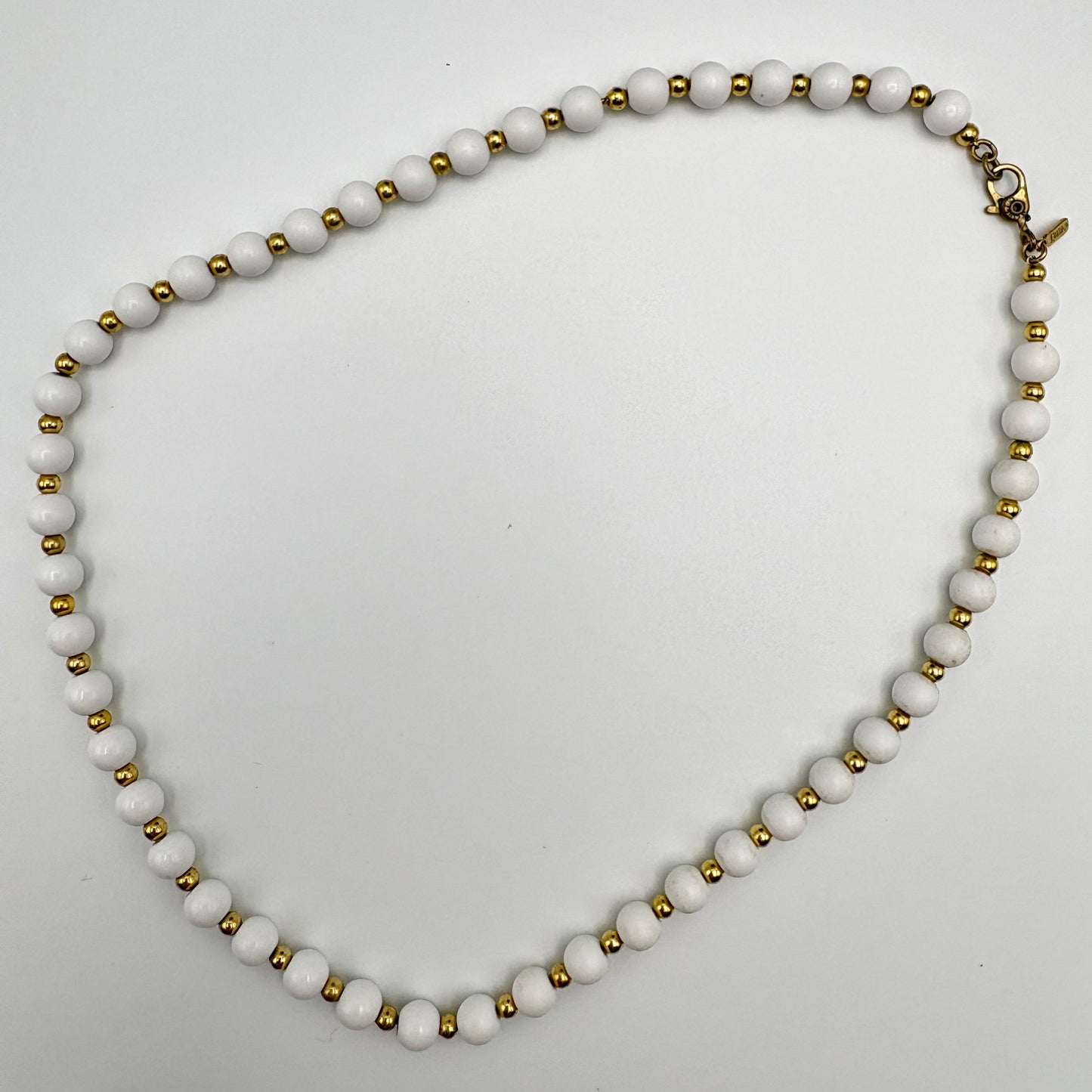 50s/60s Monet Gold Chain Beaded Necklace