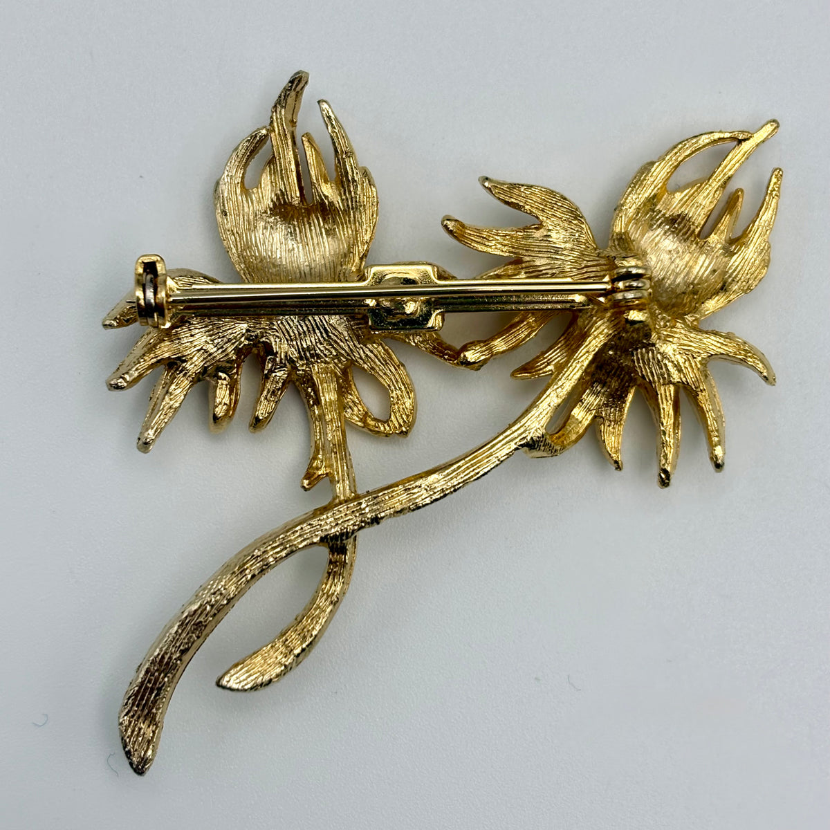 1960s Floral Gold-Tone Brooch