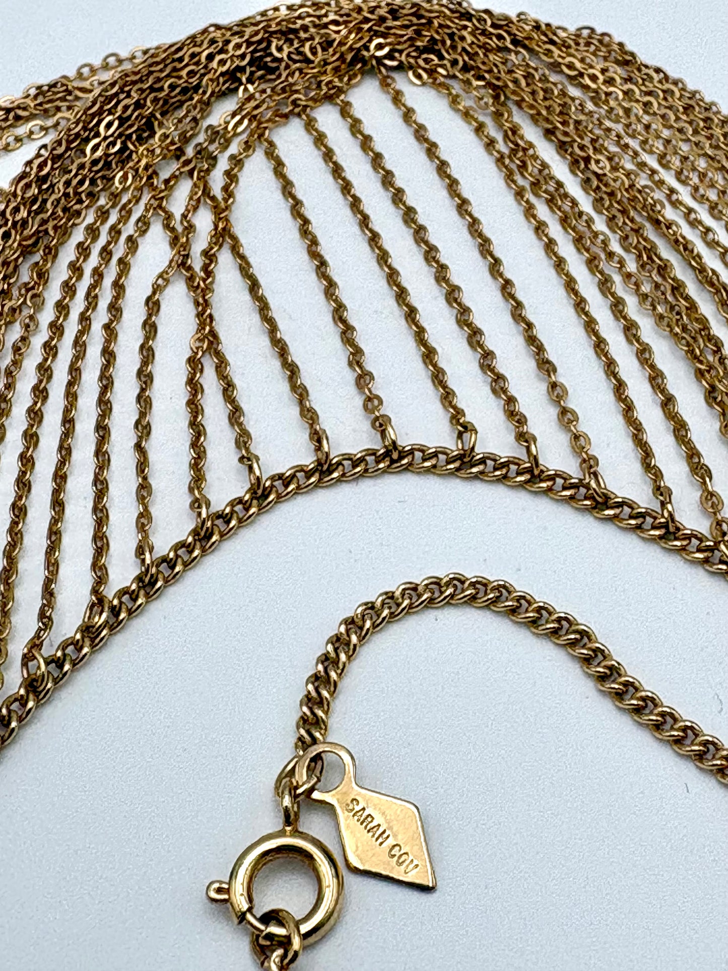 1977 Sarah Covenrtry Caprise Bib Necklace (15 1/2")