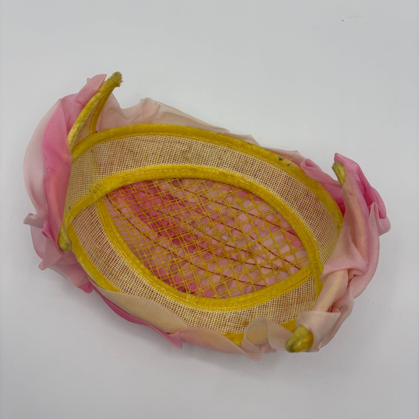 Late 50s/ Early 60s Pink Chiffon Half Hat