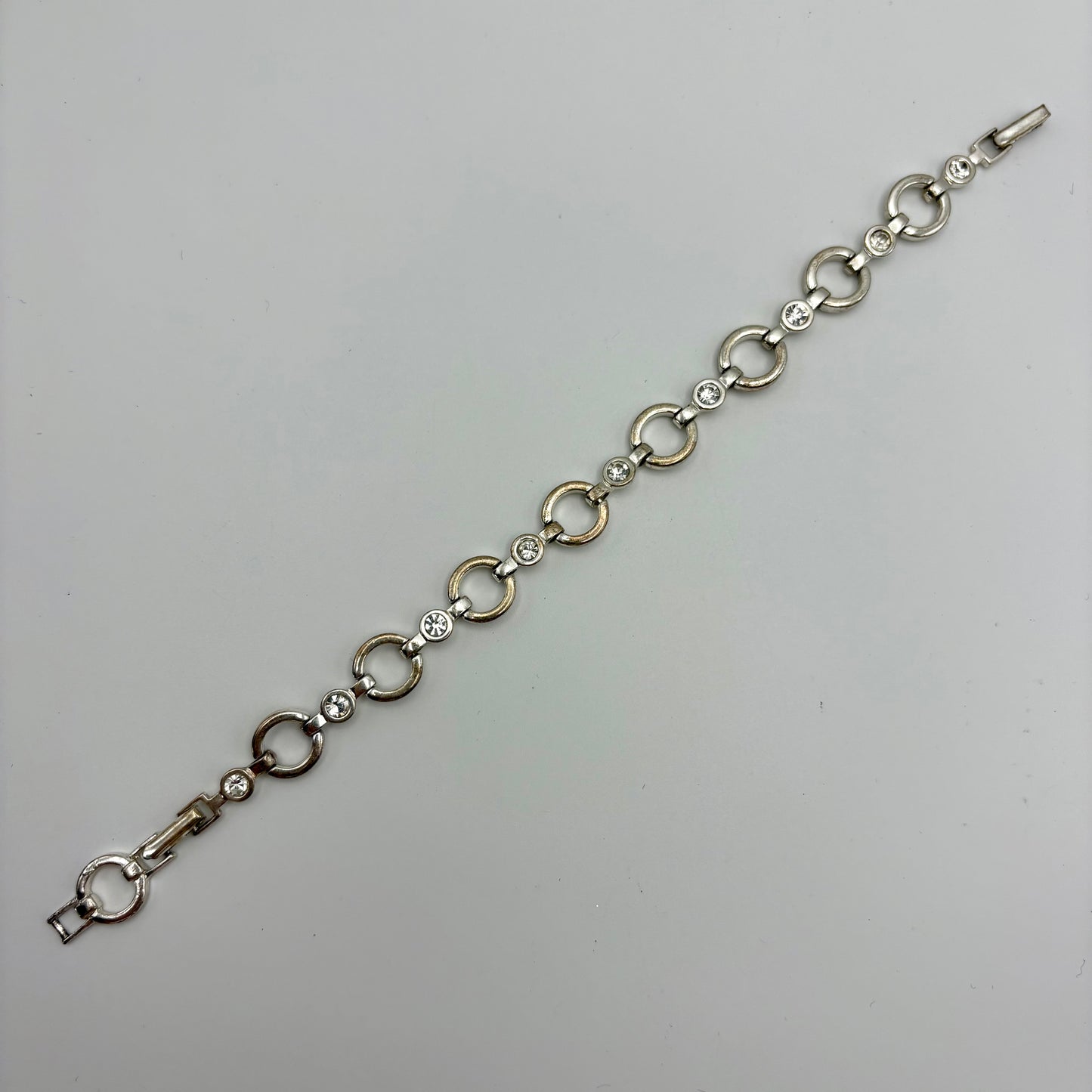 90s/00s Avon Sparking Circle Link Tennis Bracelet