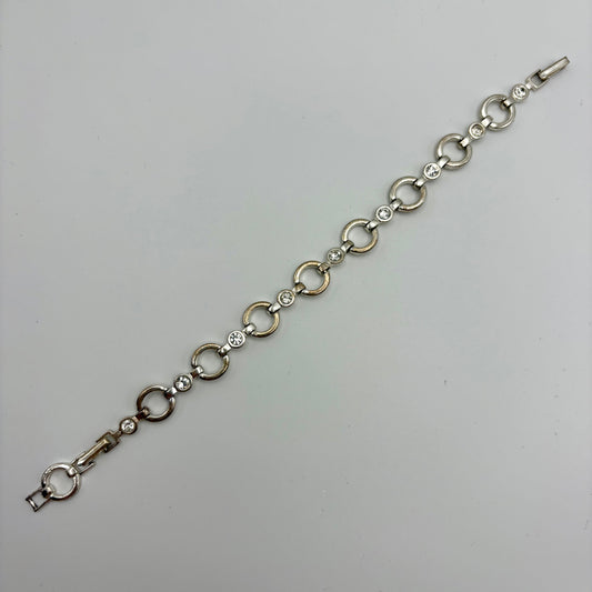 90s/00s Avon Sparking Circle Link Tennis Bracelet