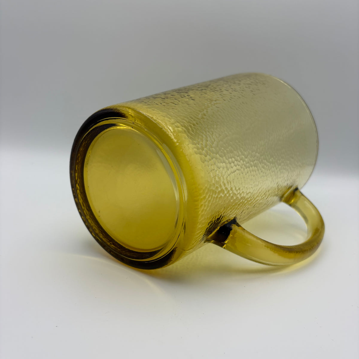 1970s Amber Textured Glass Pitcher