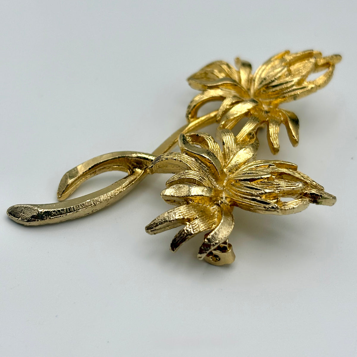 1960s Floral Gold-Tone Brooch