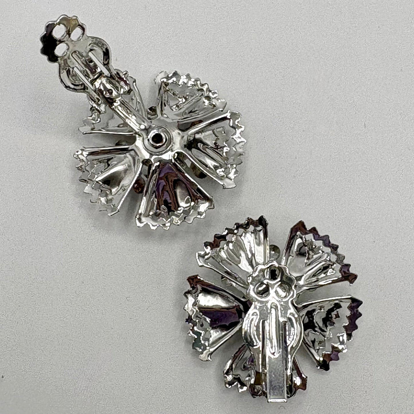 1960s Silver Flower Demi-Parure