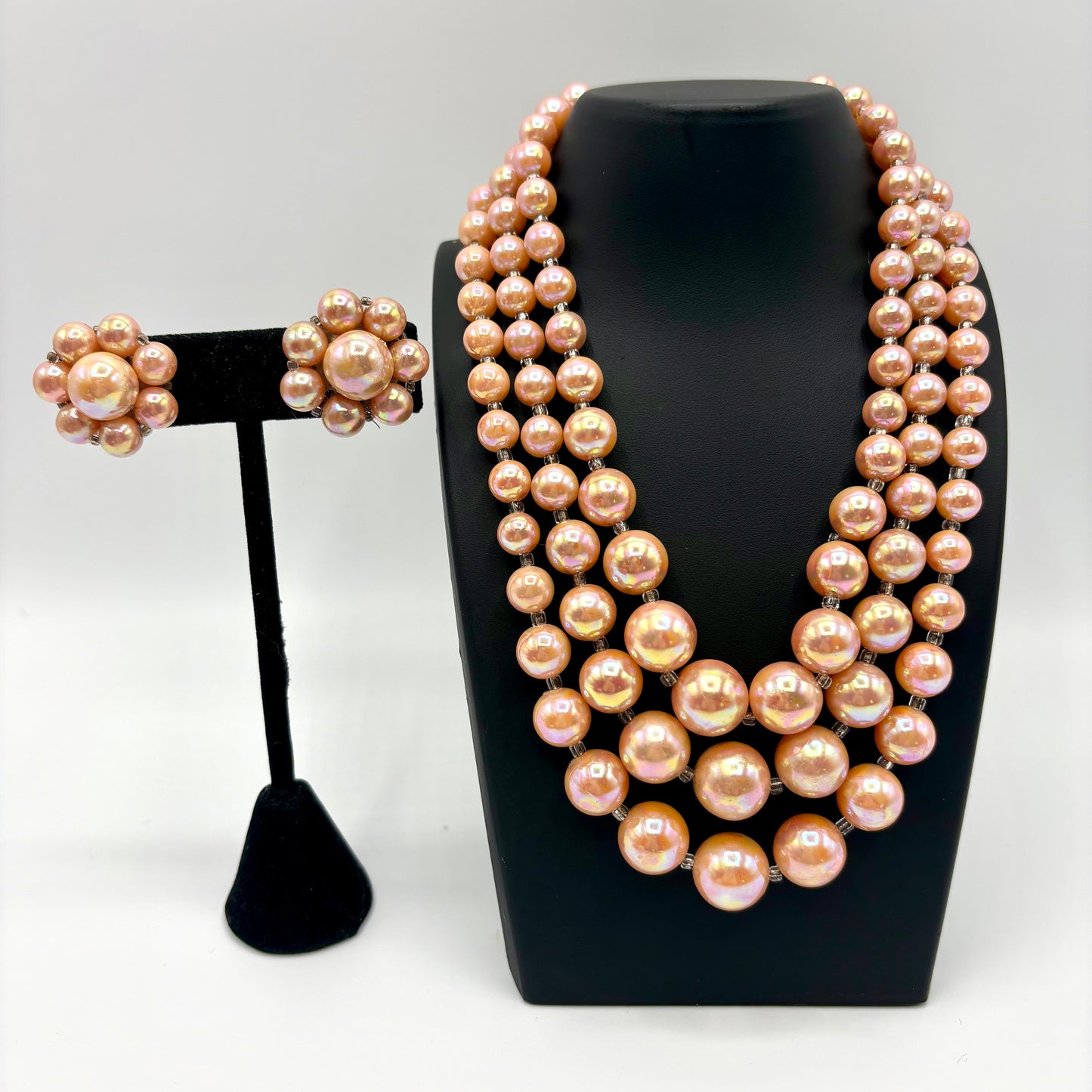 1960s Japan Beaded Demi-Parure