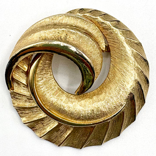 1960s Coro Swirl Brooch