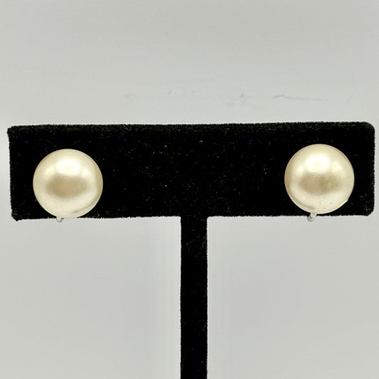 Vintage Sarah Coventry Pearl Button Earrings