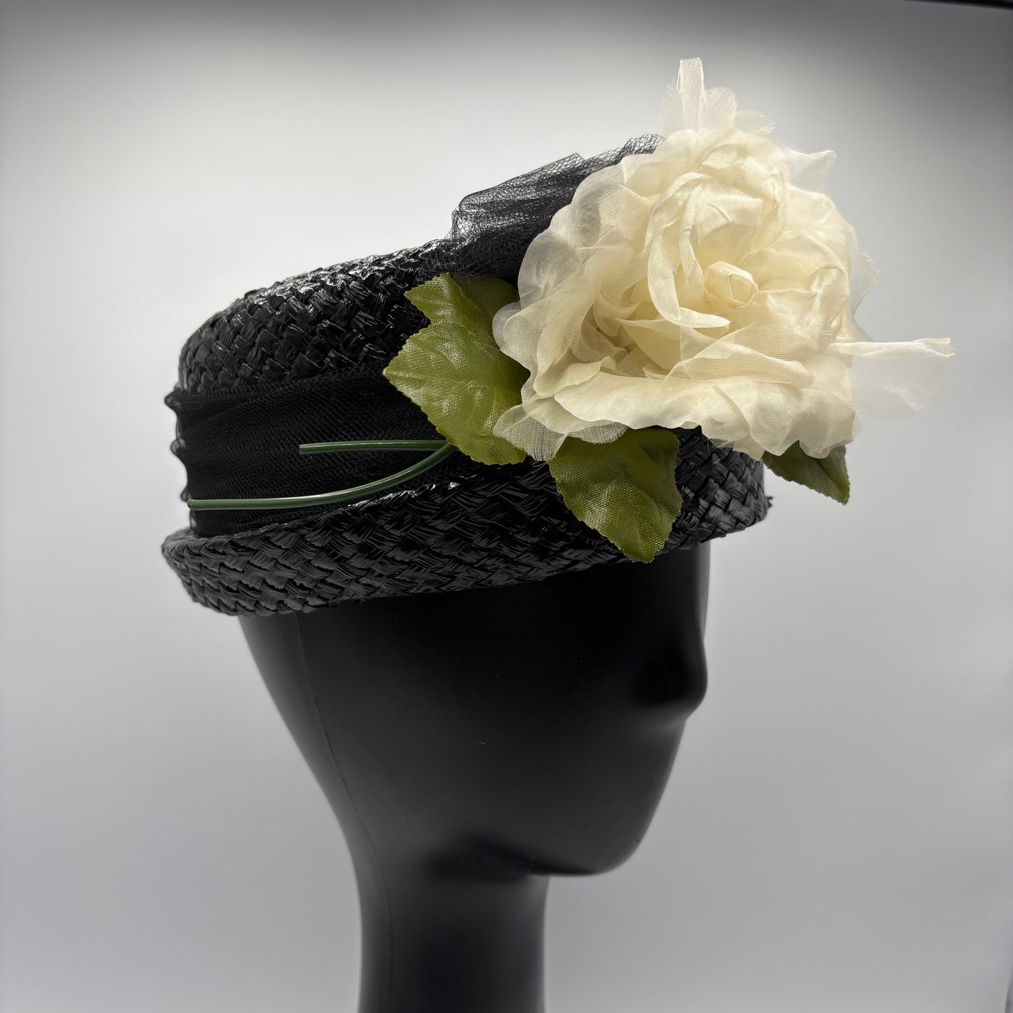 Late 50s/ Early 60s Straw Percher Hat