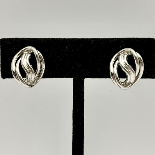 1950s Coro Silver-Tone Earrings