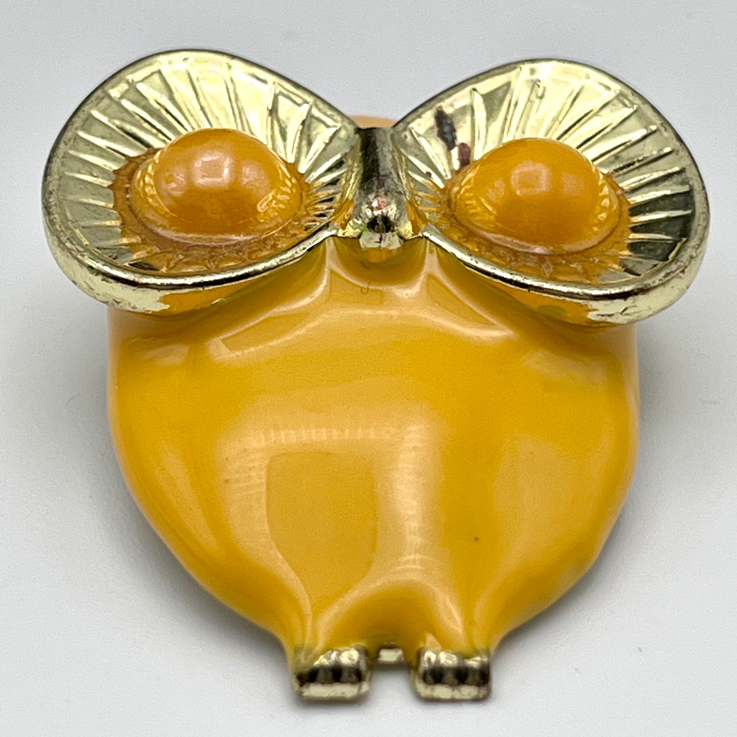 1970s Abstract Owl Brooch