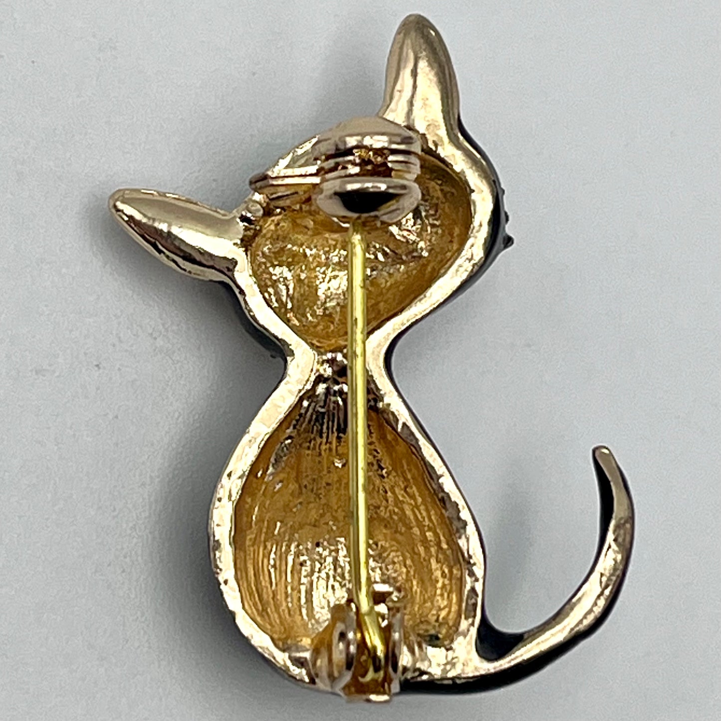 1980s Enamel Black Cat Pin