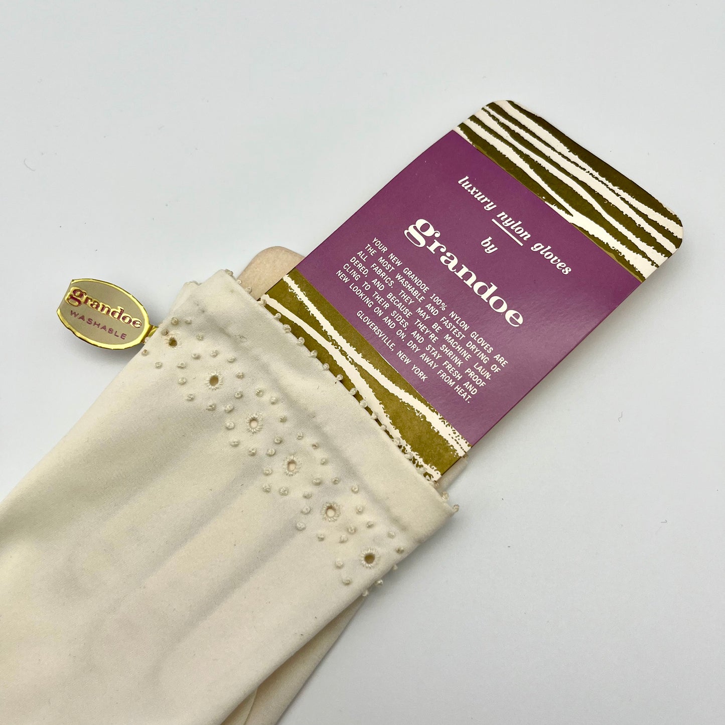 Late 50s/ Early 60s Grandoe Nylon Gloves with Original Tags