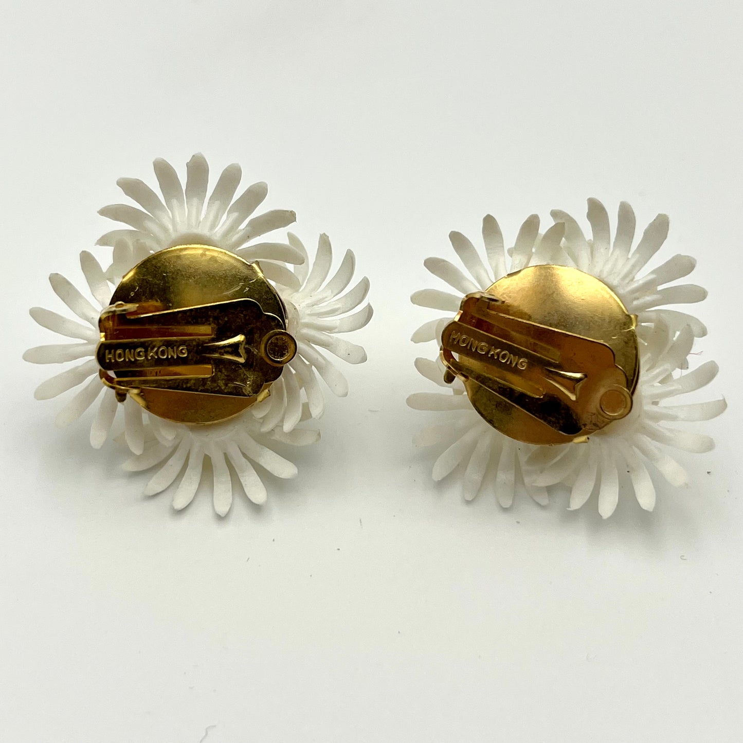 Late 60s/ Early 70s Hong Kong Daisy Earrings