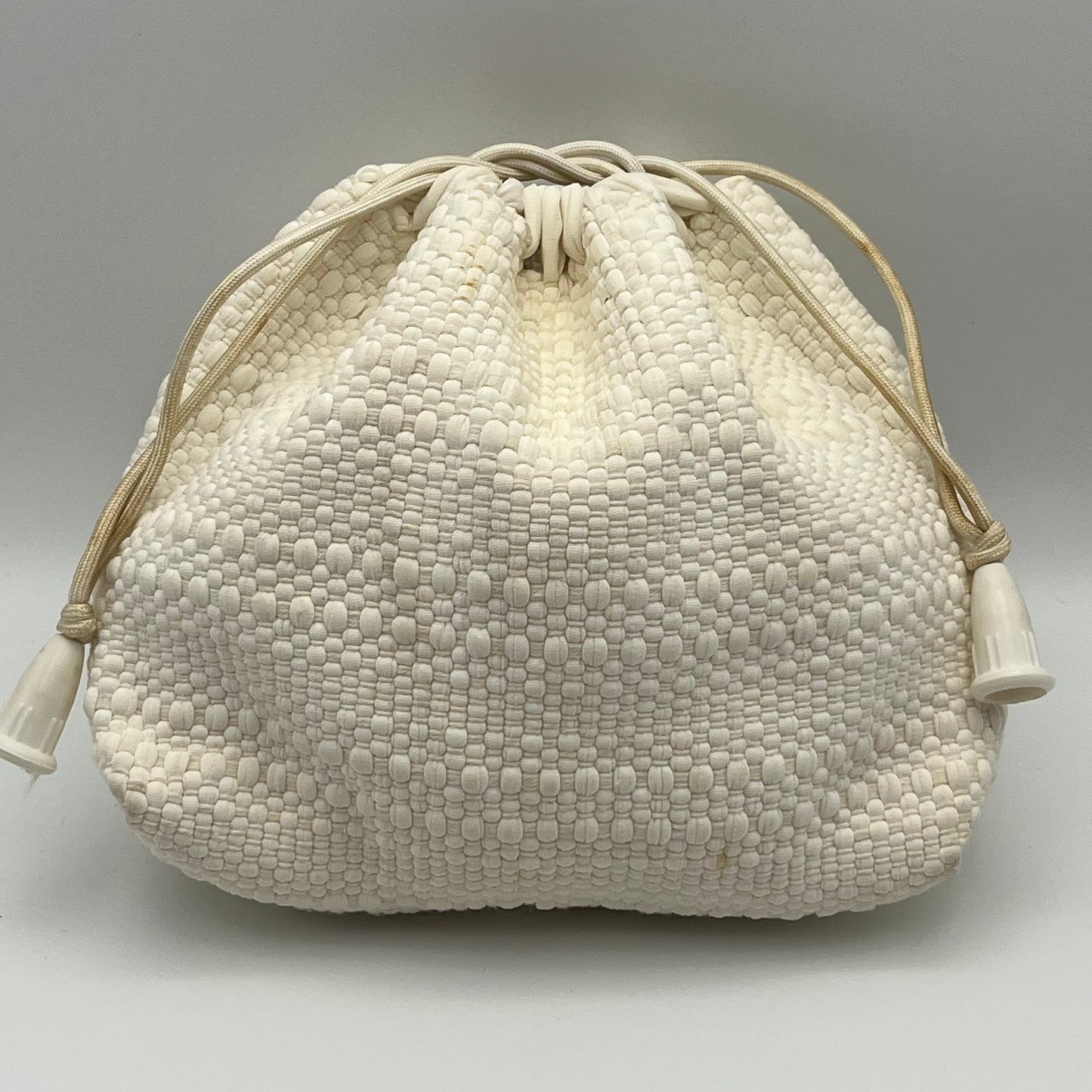 Late 60s/ Early 70s Woven Drawstring Handbag