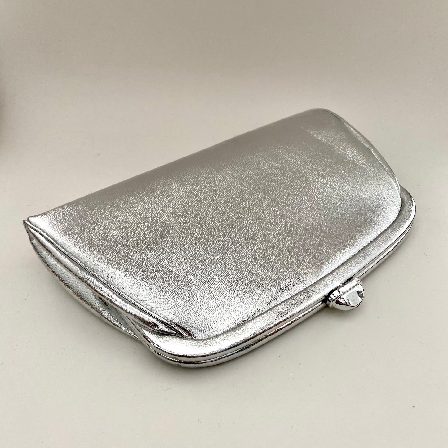 1960s Silver Clutch Handbag