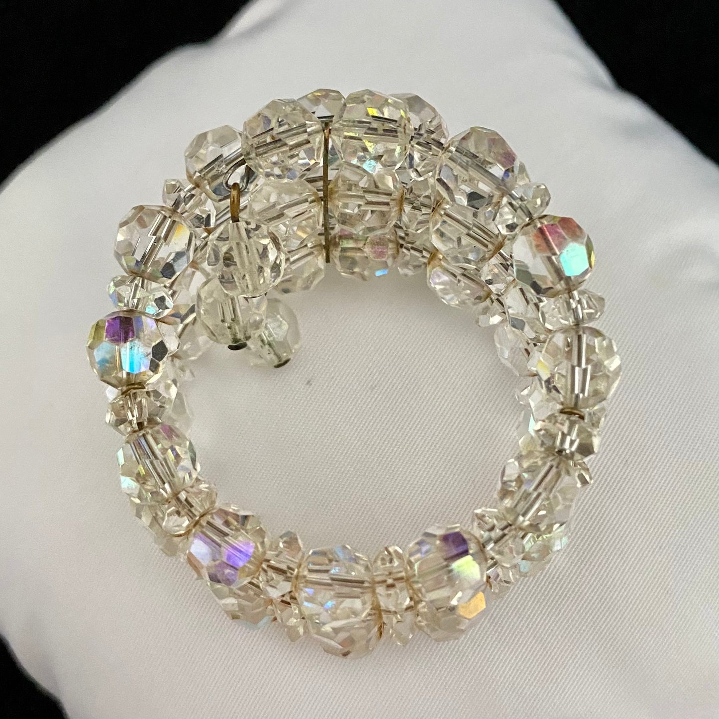 1950s Glass Crystal Cuff Bracelet