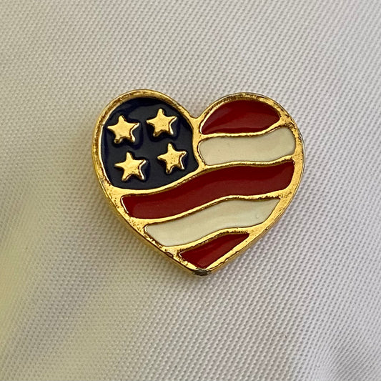 1990s Avon Hearts of America Tac PIn