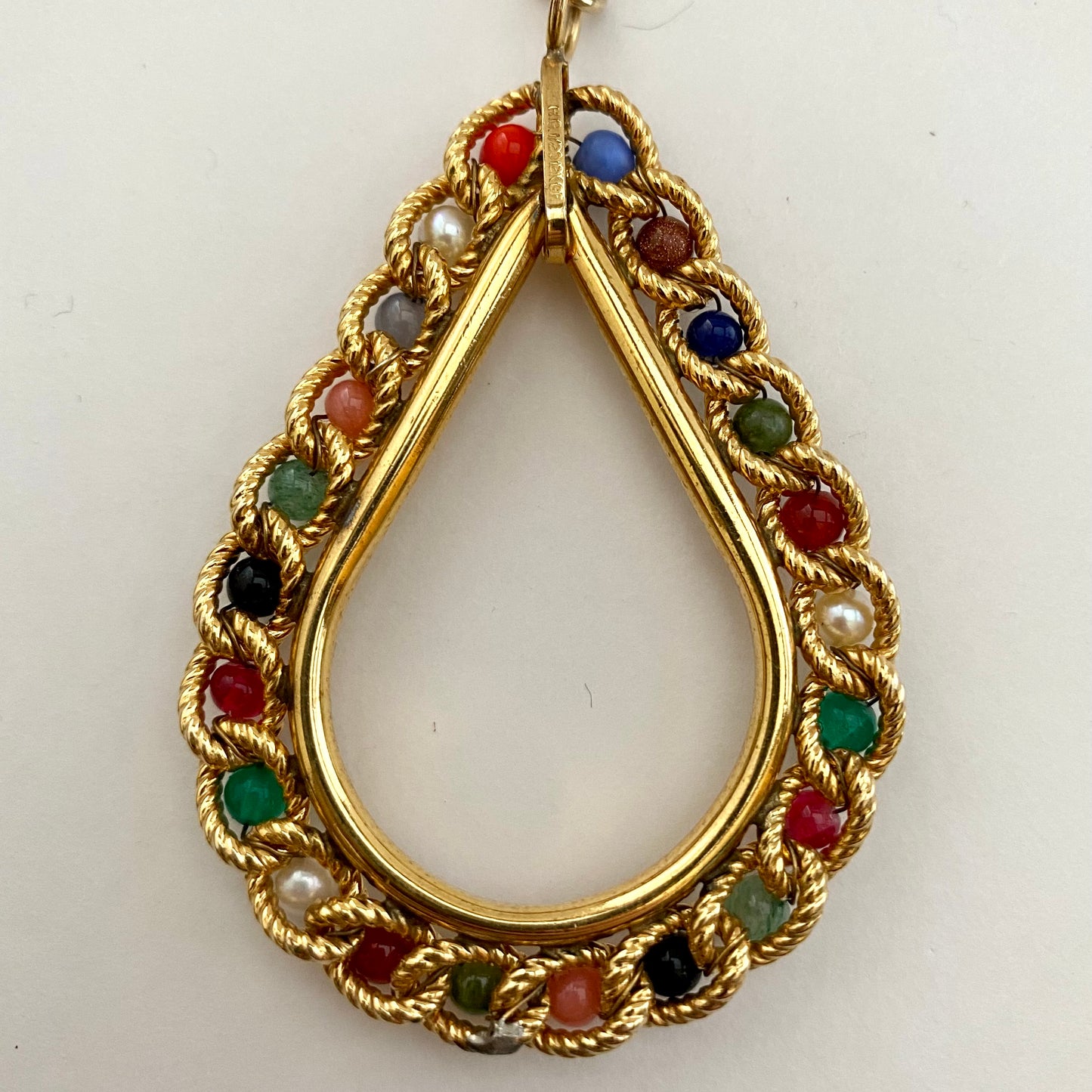 1970s Teardrop Pendant Necklace