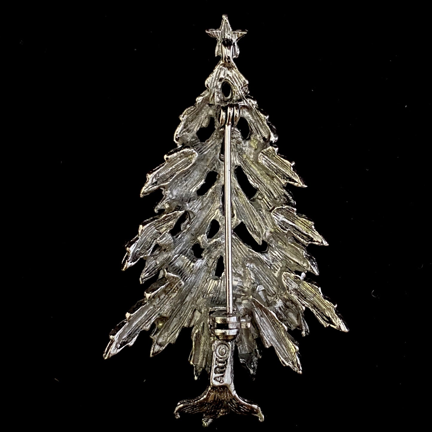 1950s ART Christmas Tree Brooch - Retro Kandy Vintage