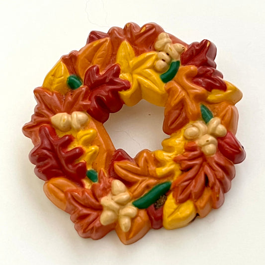 1987 Hallmark Cards Autumn Leaf Wreath