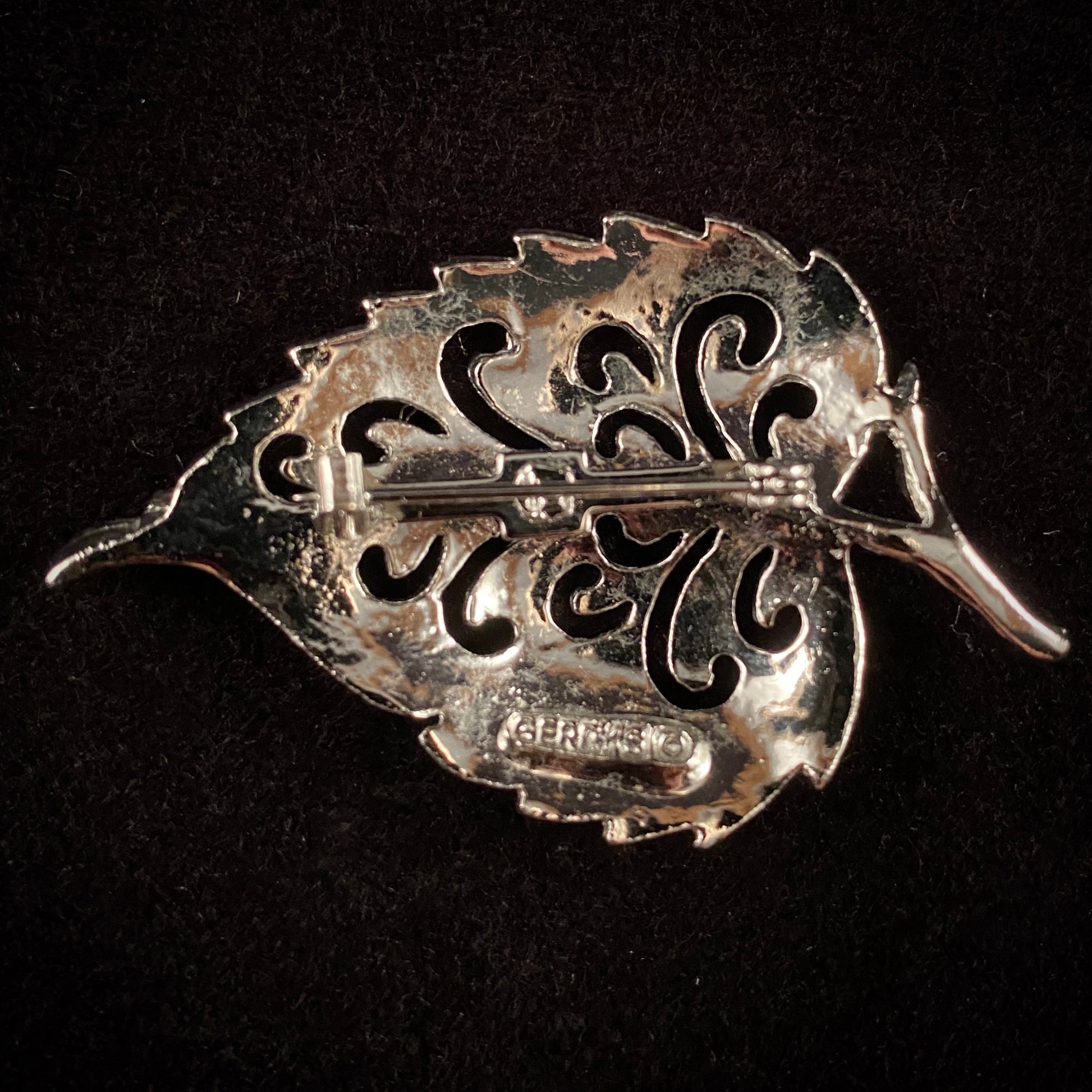 Late 50s/ Early 60s Gerry's Silver Leaf Brooch - Retro Kandy Vintage