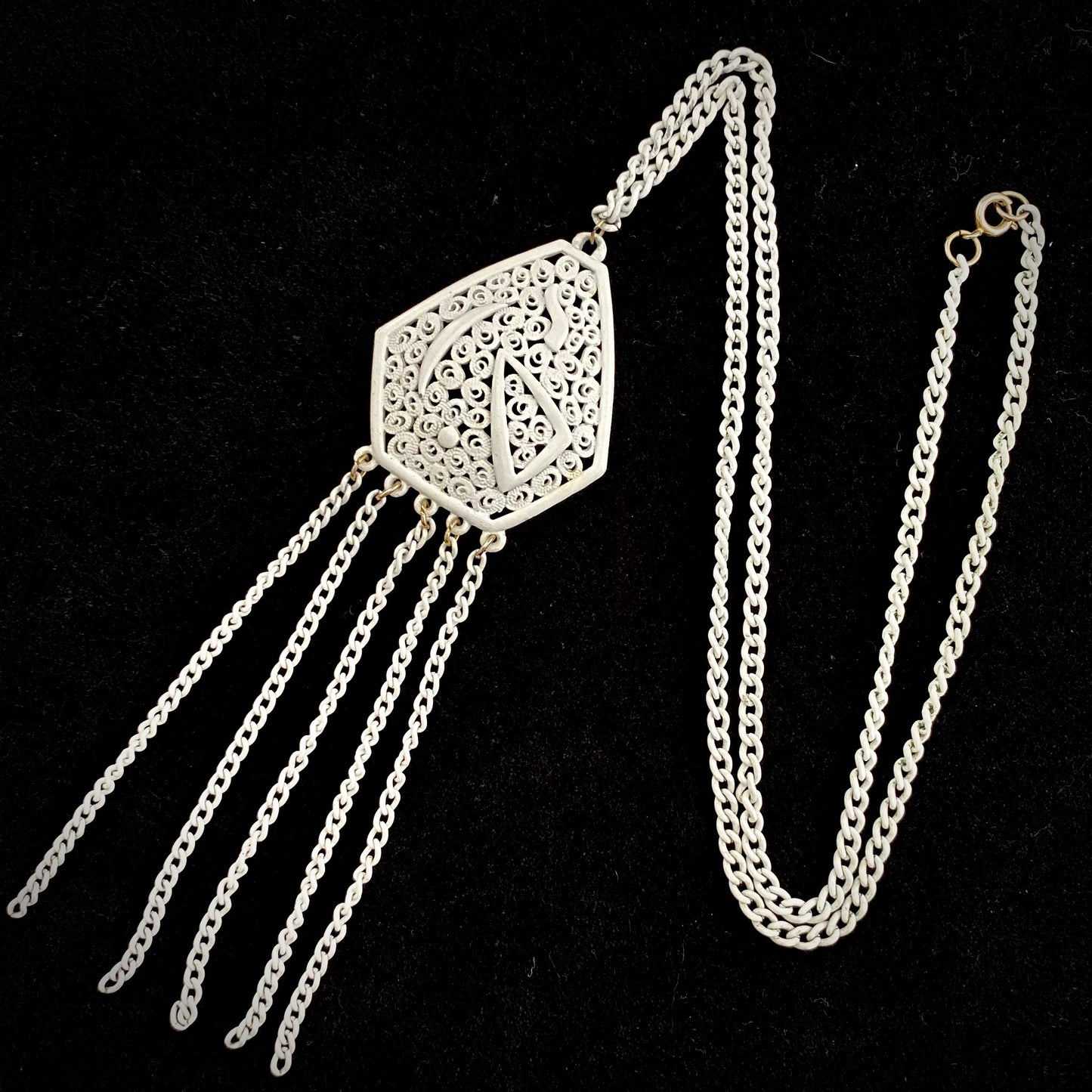 1960s Enamel Pendant Necklace