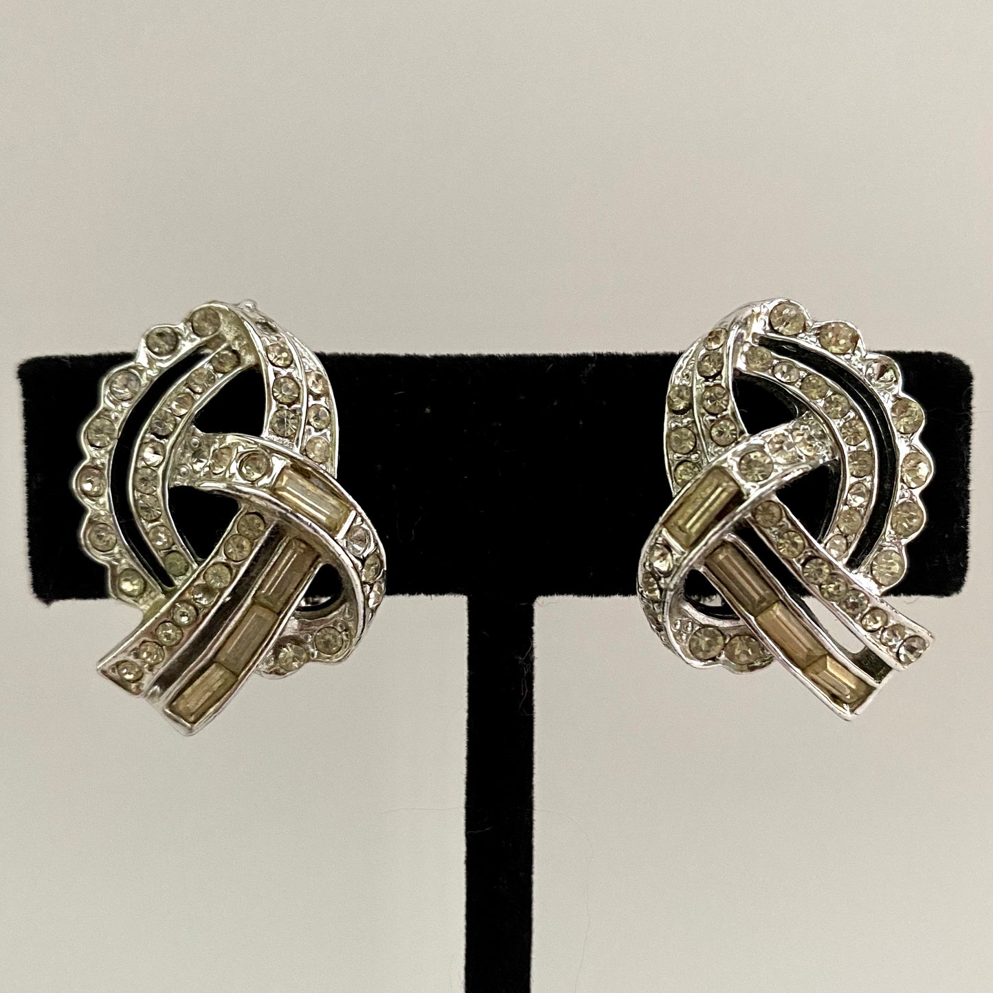 Late 50s/ Early 60s Rhinestone Earrings