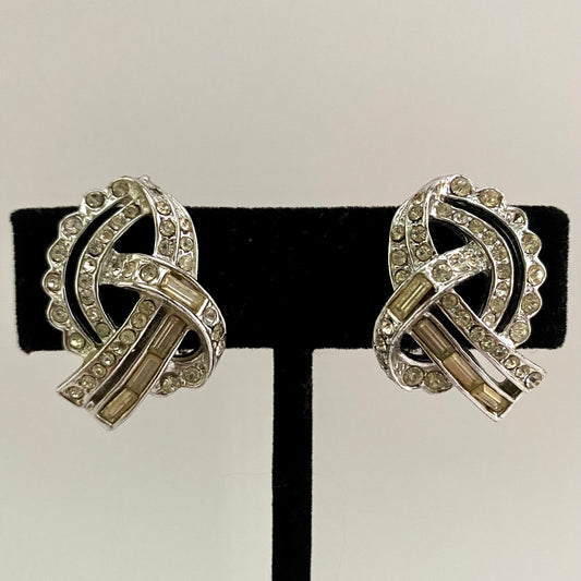 Late 50s/ Early 60s Rhinestone Earrings