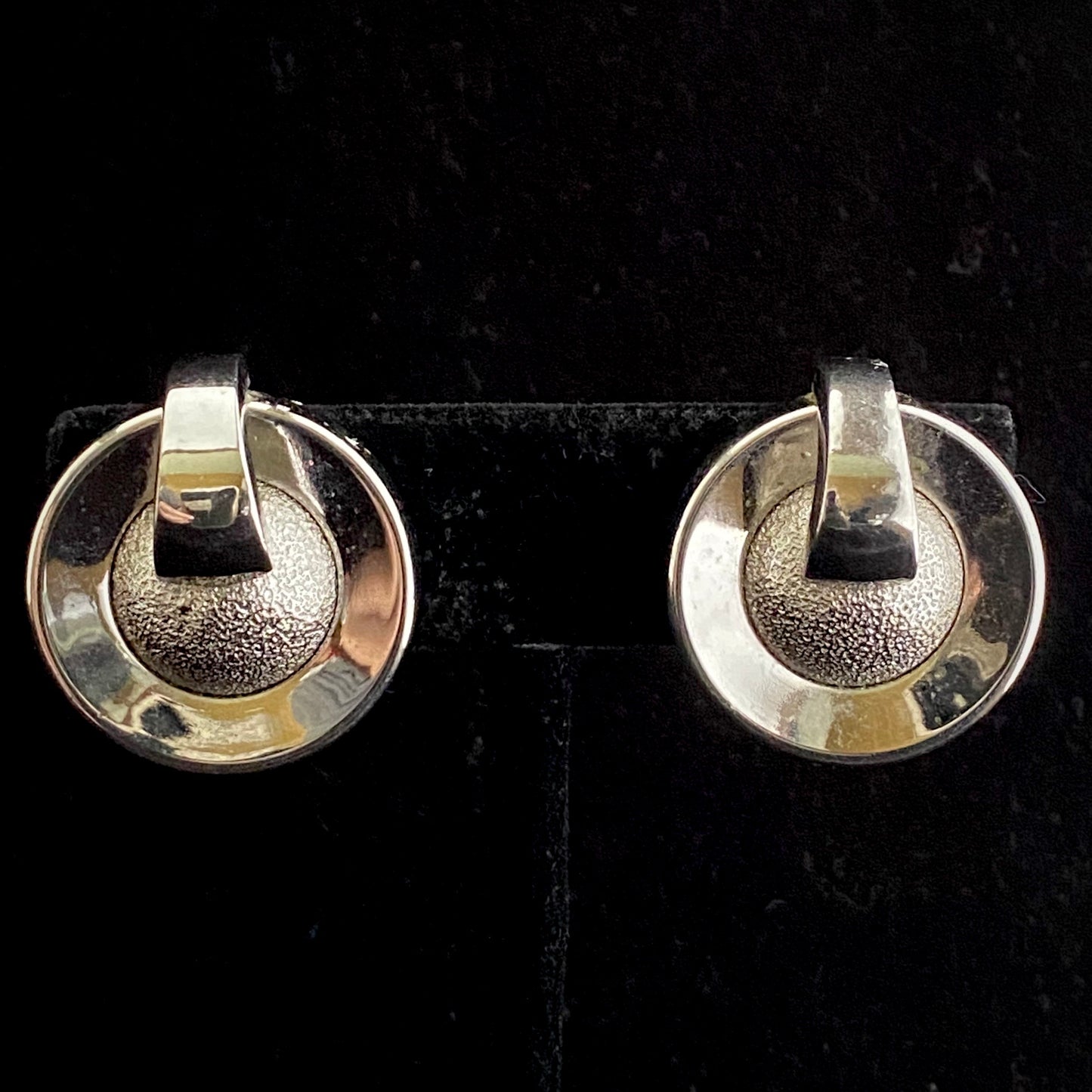 1950s Coro Silver Space Age Earrings