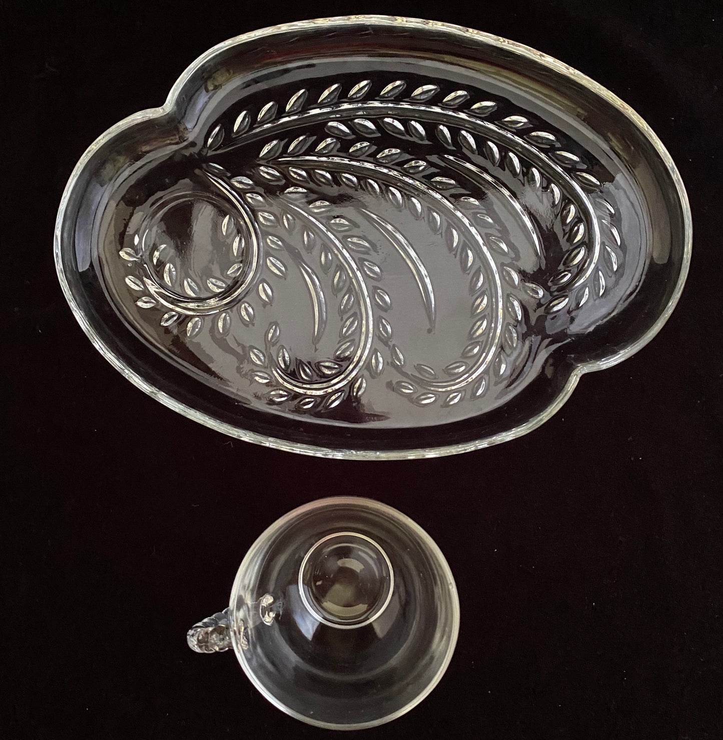 1950s Federal Glass, Homestead Snack Set