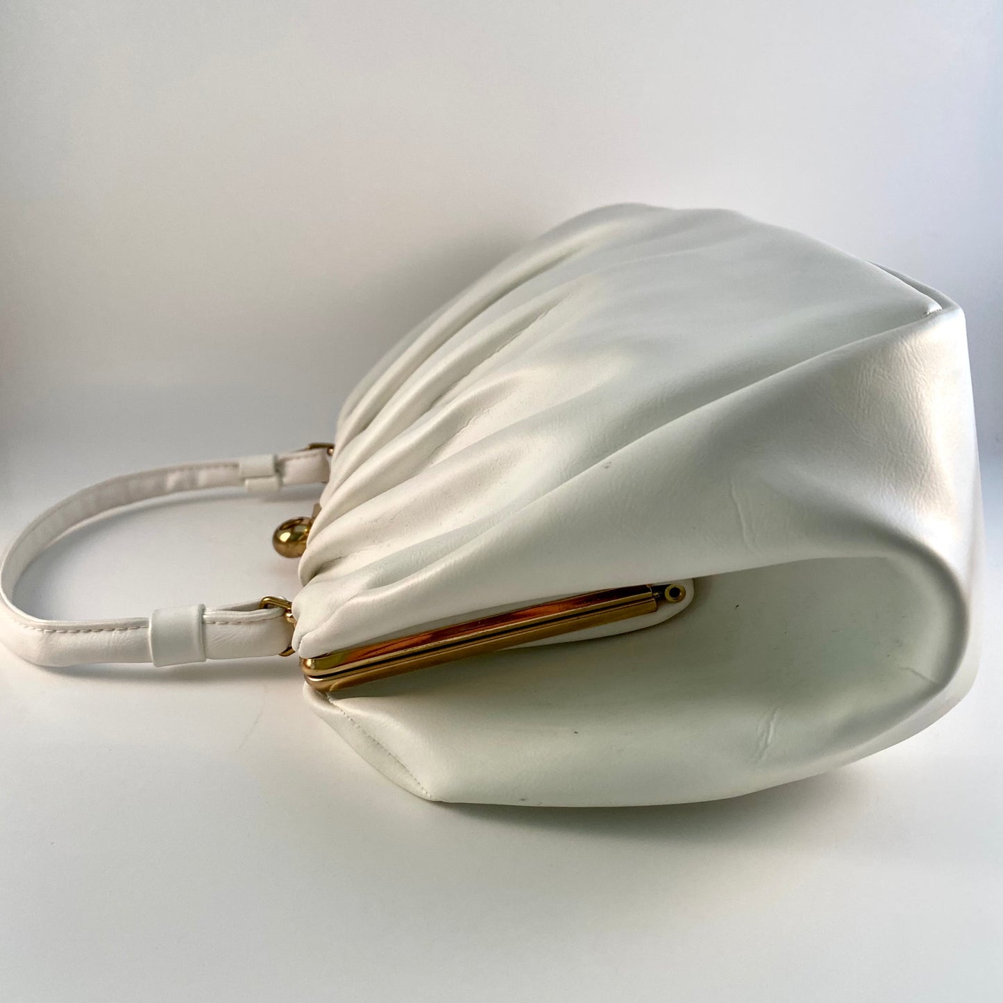 1960s White Frame Handbag