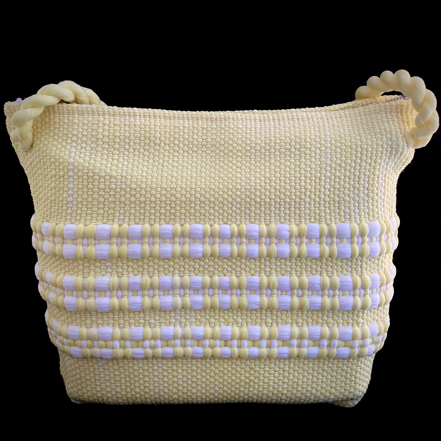 1960s Yellow Woven Handbag - Retro Kandy Vintage
