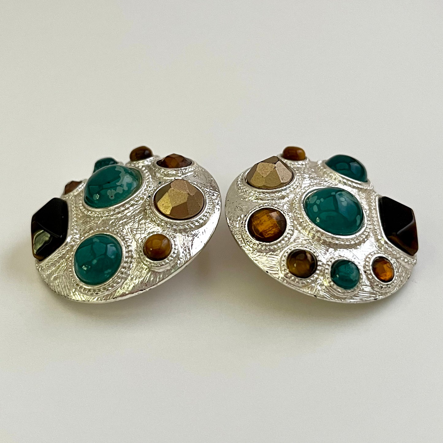1960s Round Clip Earrings
