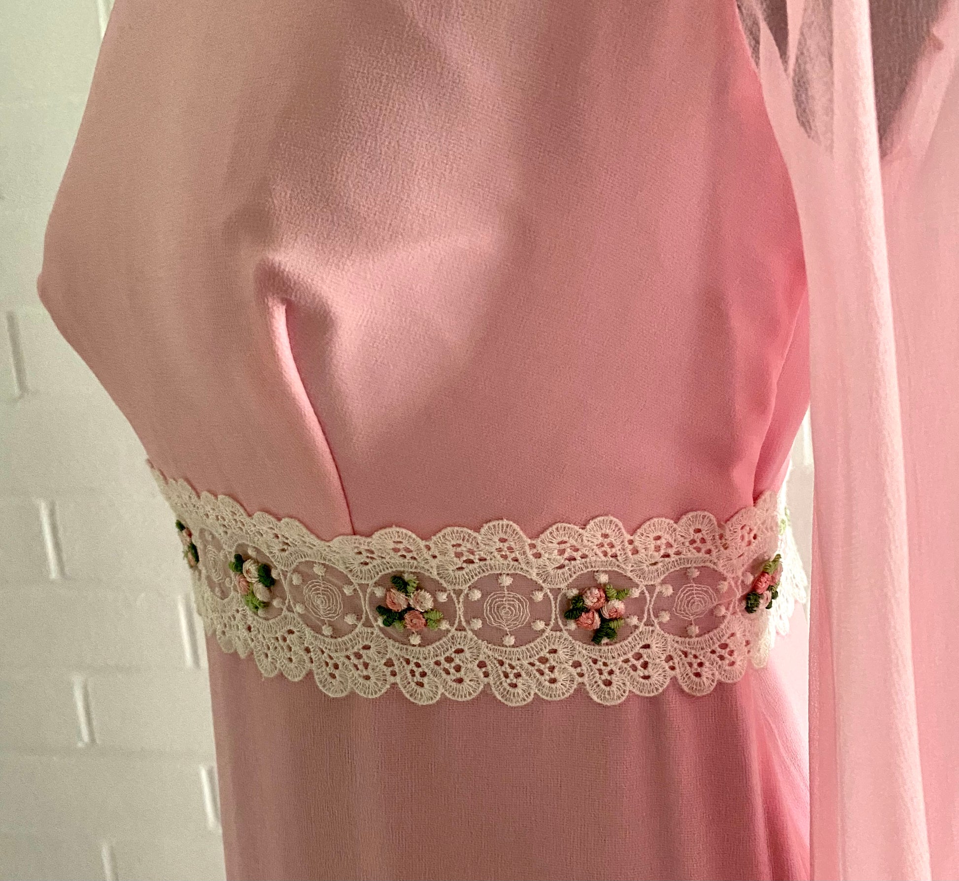 chiffon 50s dress 1950s Chiffon Dress Aqua Balloon Cherry Novelty Print With Balloon Sleeves