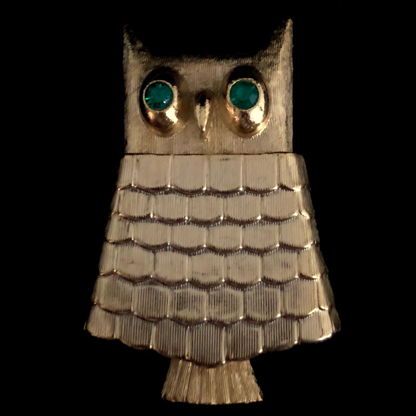 1969 Avon Jeweled Owl Brooch Perfume Glace - Retro Kandy Vintage