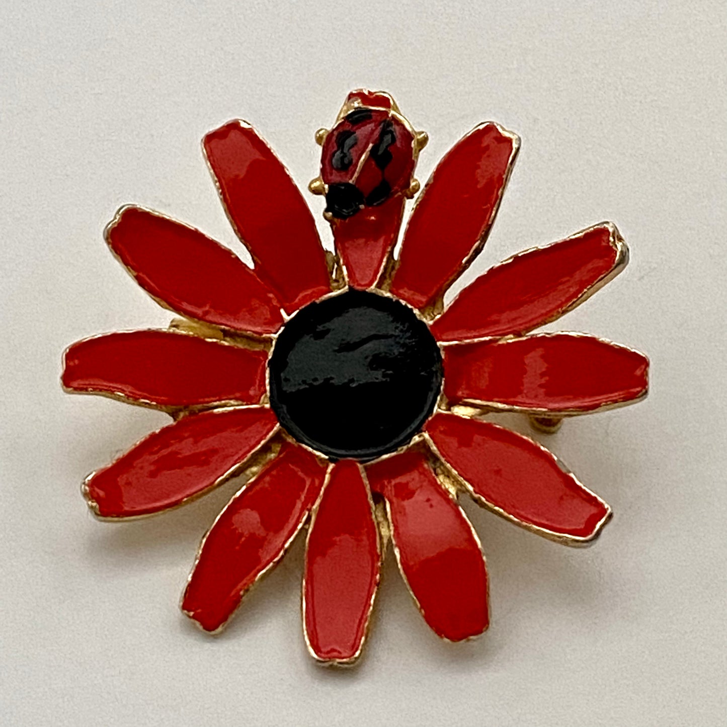 Late 60s/ Early 70s Enamel Flower Brooch