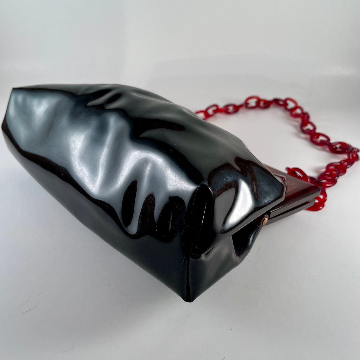 Late 50s/ Early 60s Patent Leather and Lucite Handbag
