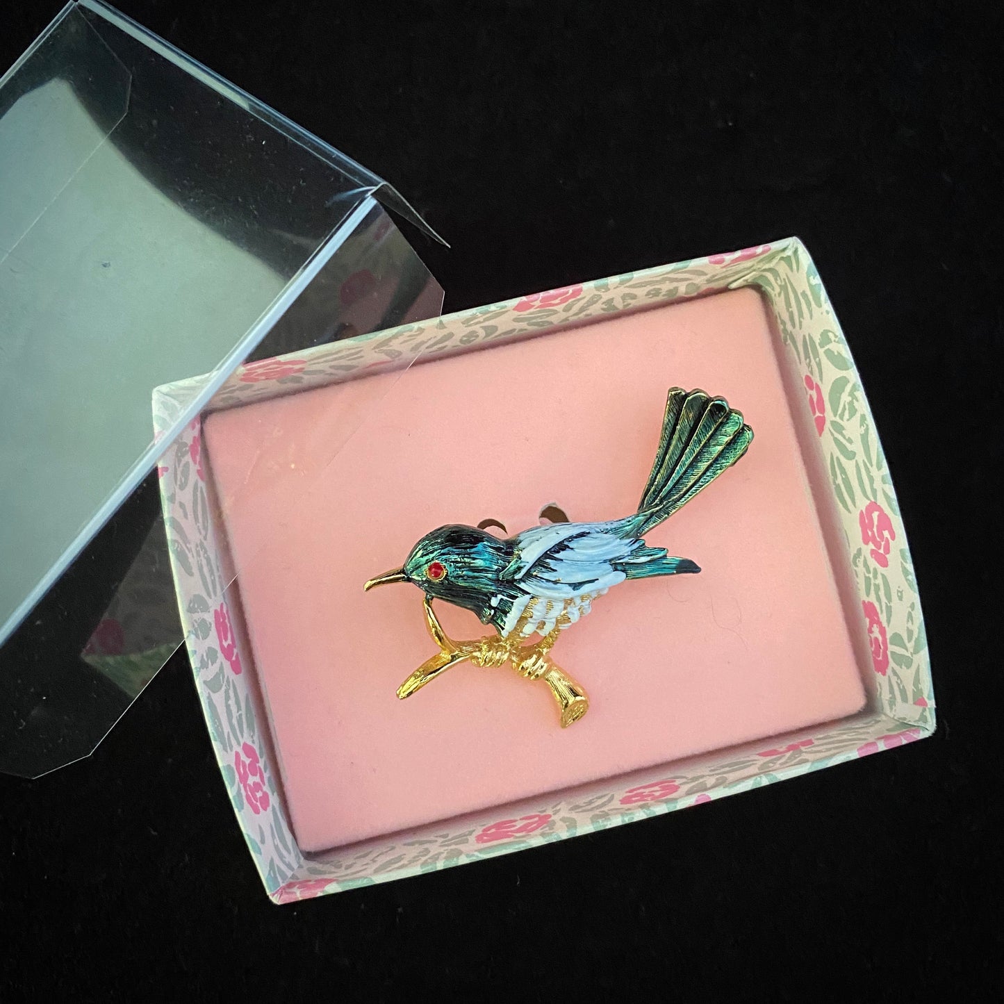 1980s Gerry's Bird Brooch In Original Box - Retro Kandy Vintage