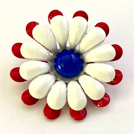 Late 60s/ Early 70s Enamel Flower Brooch