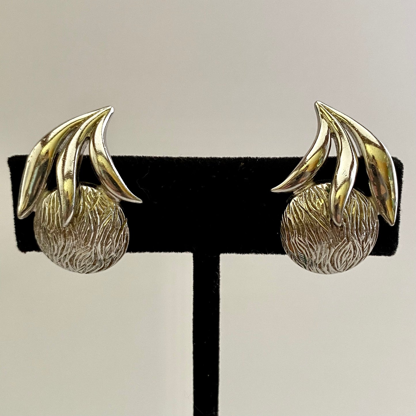 Late 50s/ Early 60s Monet Silver-Tone Earrings