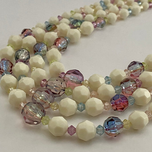 1960s Germany 4 Strand Bead Necklace